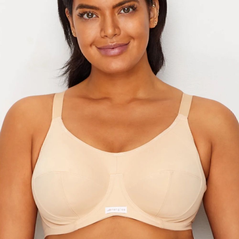 Elomi- Energise High Impact Underwire Sports Bra in nude, Size 44I